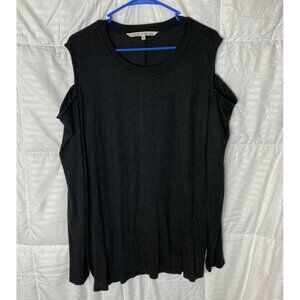 RACHEL ROY WOMENS BLACK COLD SHOULDER TOP SHIRT TUNIC BLOUSE PLUS SIZE 3X‎ 26W